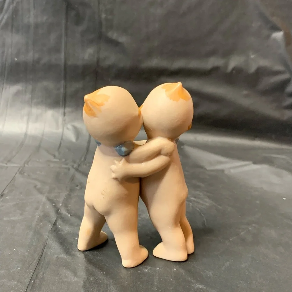 Rose O’Neill Hugging Dolls Vintage Bisque Cream Beige German 1912 Collectible - Picture 2 of 7